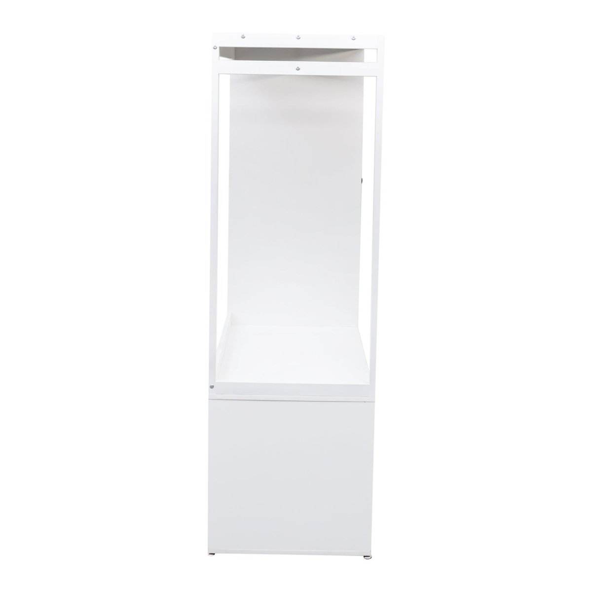 White Particle Board Armoire Wardrobe Closet With Shelves - Sleep Galleria
