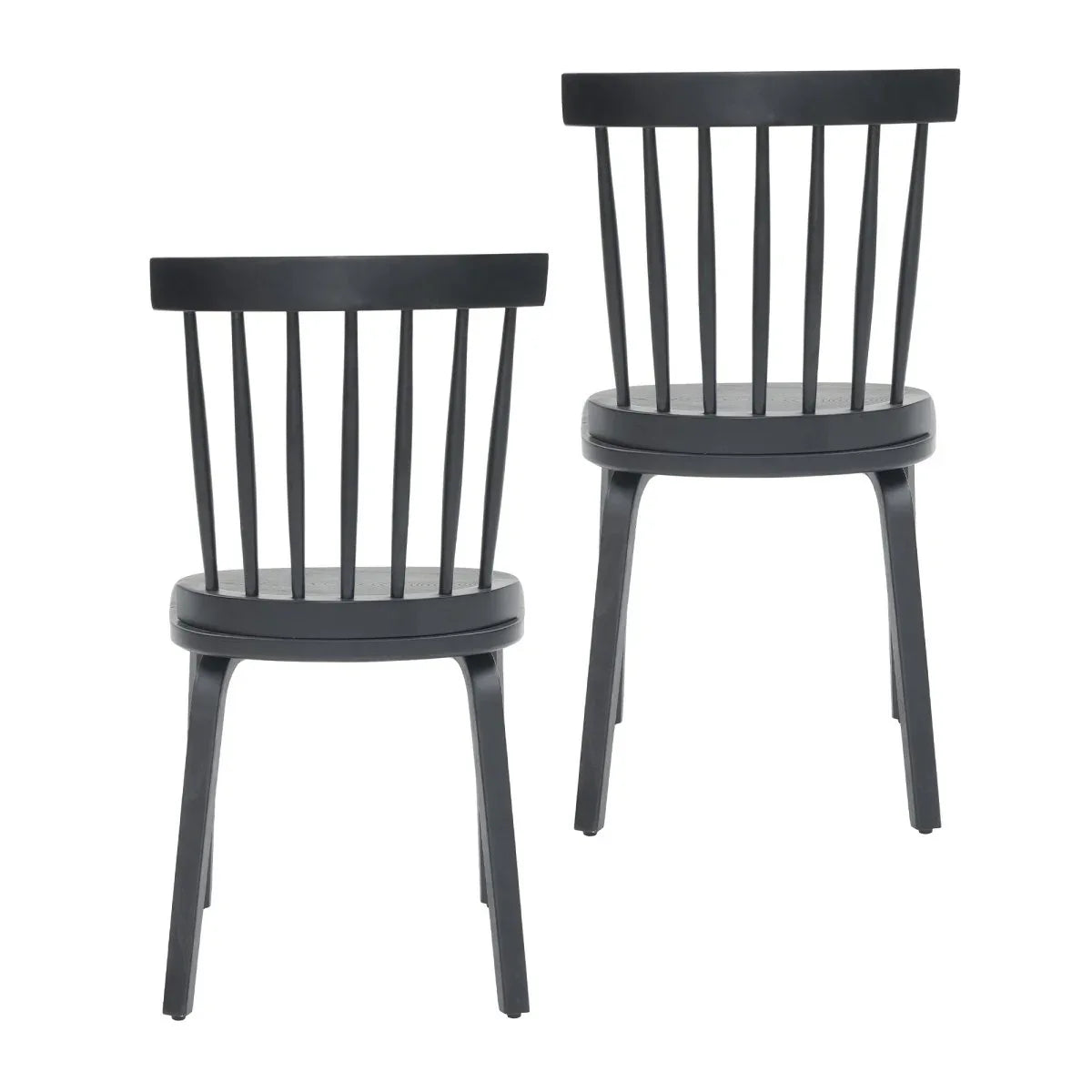 Windsor Wood Farmhouse Spindle Back Dining Chairs Set of 2 - Omega Lifestyles