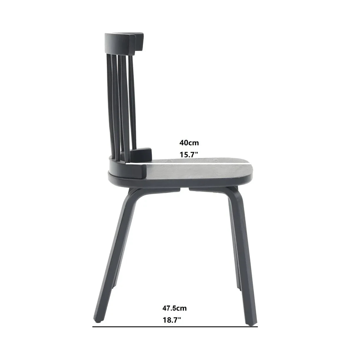 Windsor Wood Farmhouse Spindle Back Dining Chairs Set of 2 - Omega Lifestyles