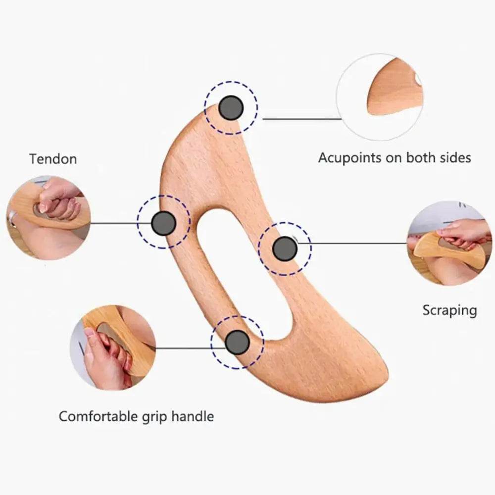 Wooden Beech Gua Sha Massage Scraping Tool - Sleep Galleria