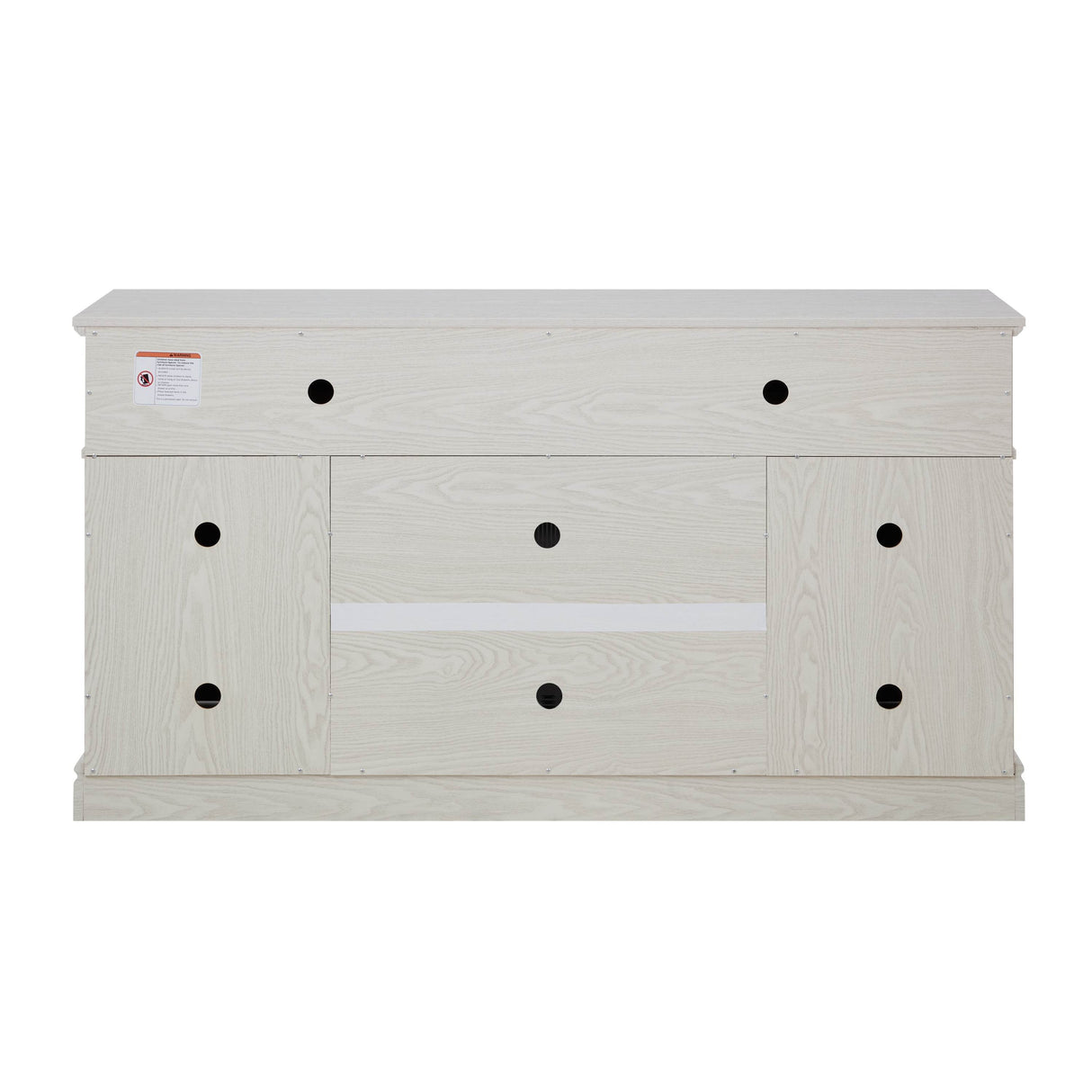 Embossed Oak Fireplace TV Stand With Storage - Sleep Galleria