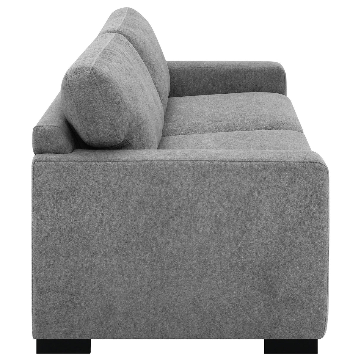 Grey Upholstered Contemporary Track-Arm Sleeper Sofa - Omega Lifestyles