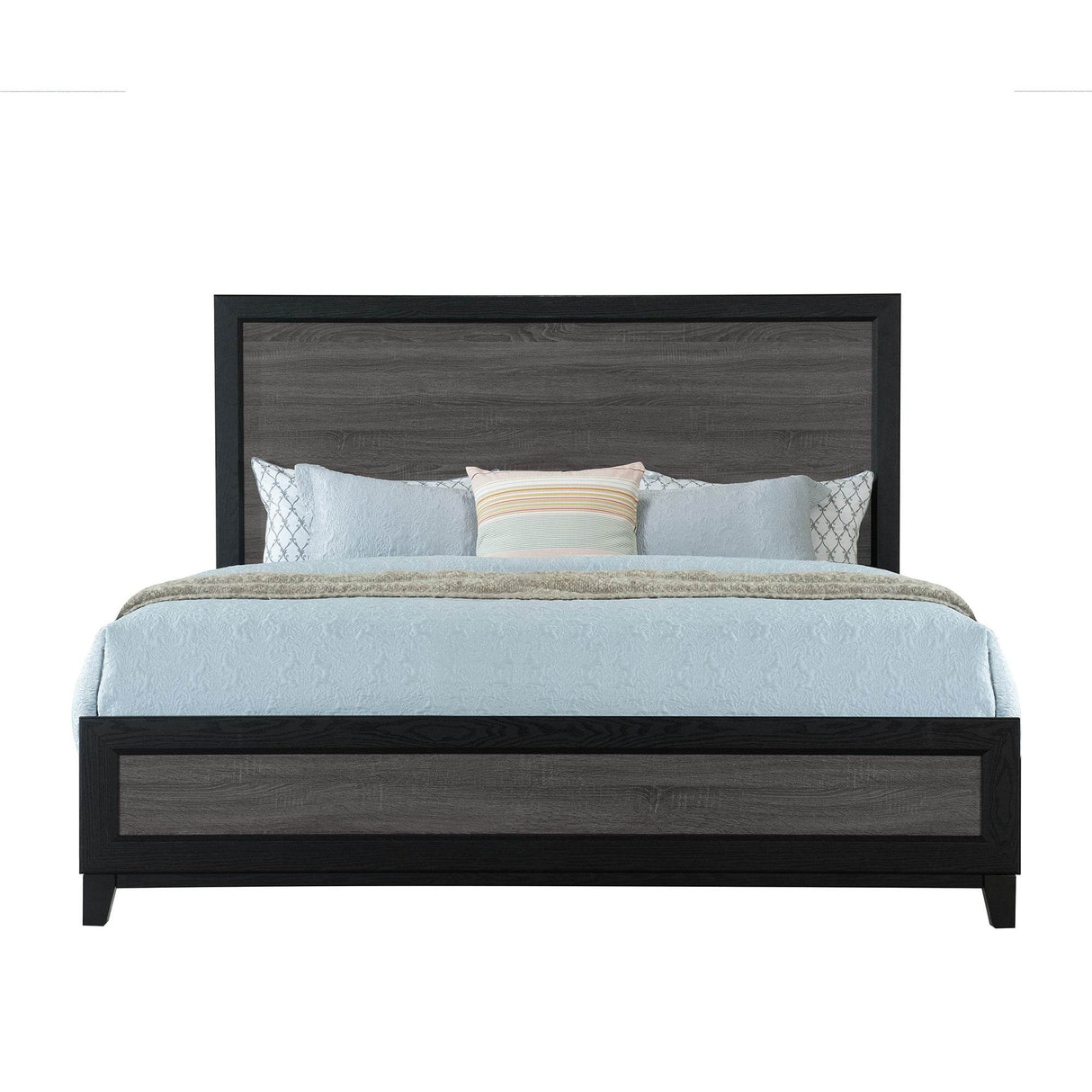 Urban Farmhouse Solid Wood MDF King Bed Frame