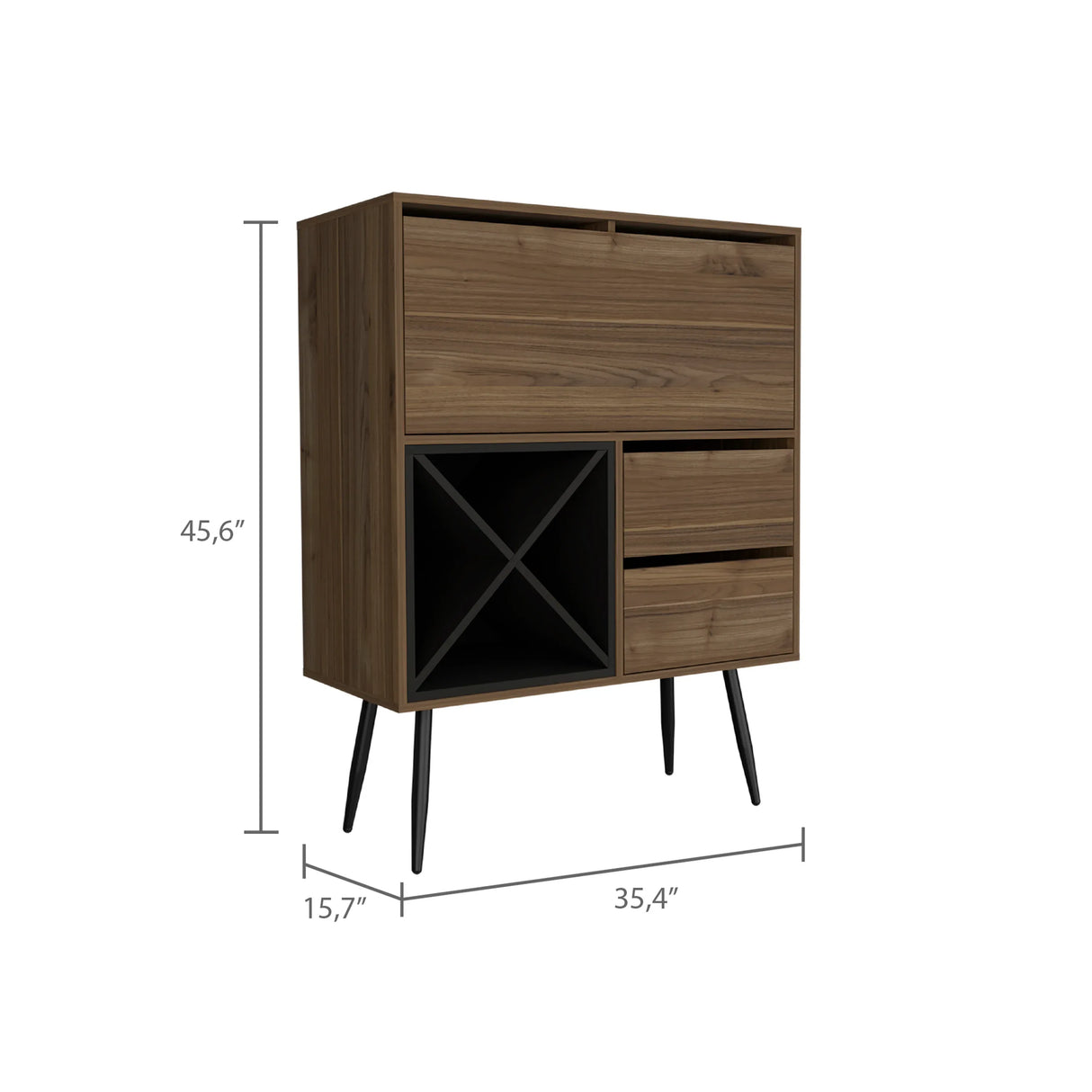 Modern Orchid Bar Storage Cabinet With Drawers - Omega Lifestyles