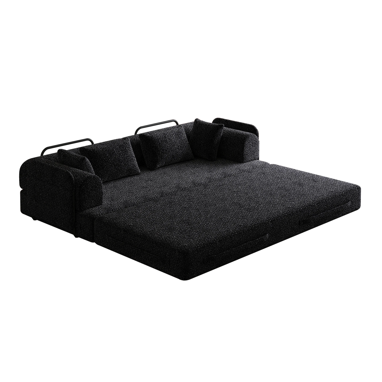 Convertible Chenille Sleeper Sofa Bed With Storage Pocket - Omega Lifestyles