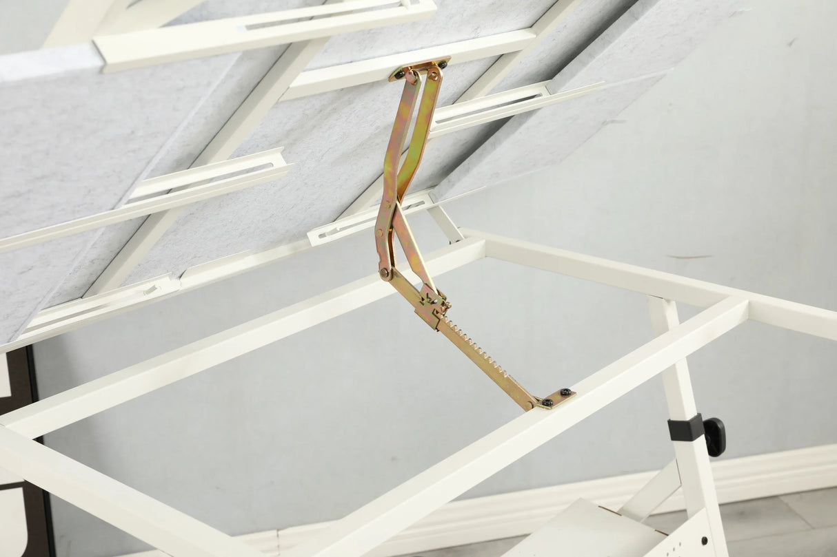 Adjustable Height Metal Puzzle Table With Storage Trays - Omega Lifestyles