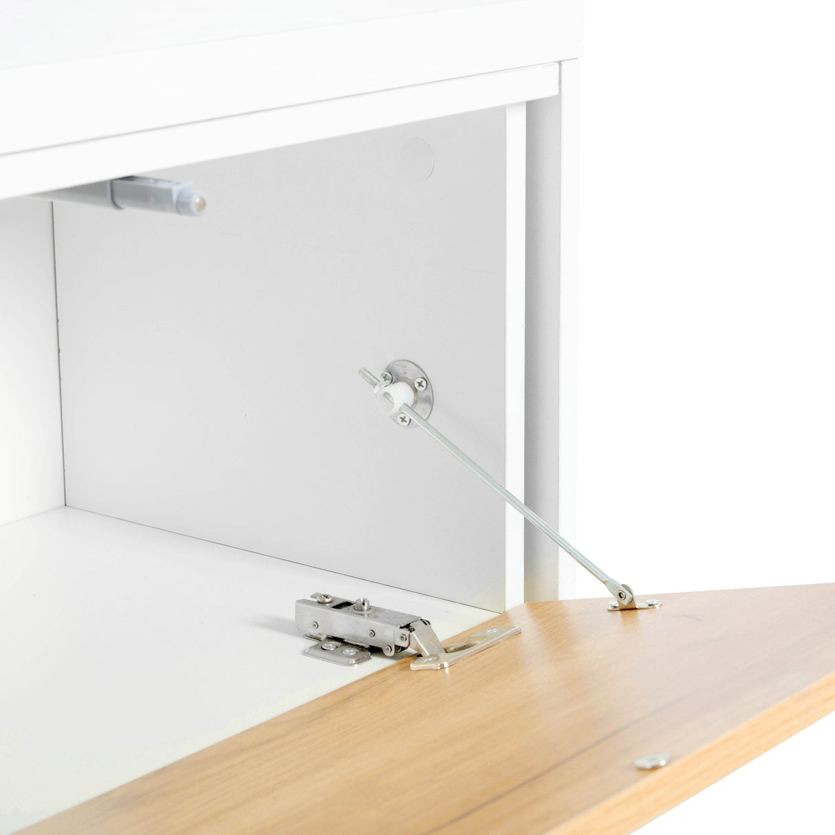 Adjustable Extendable White MDF TV Stand With Storage - Sleep Galleria