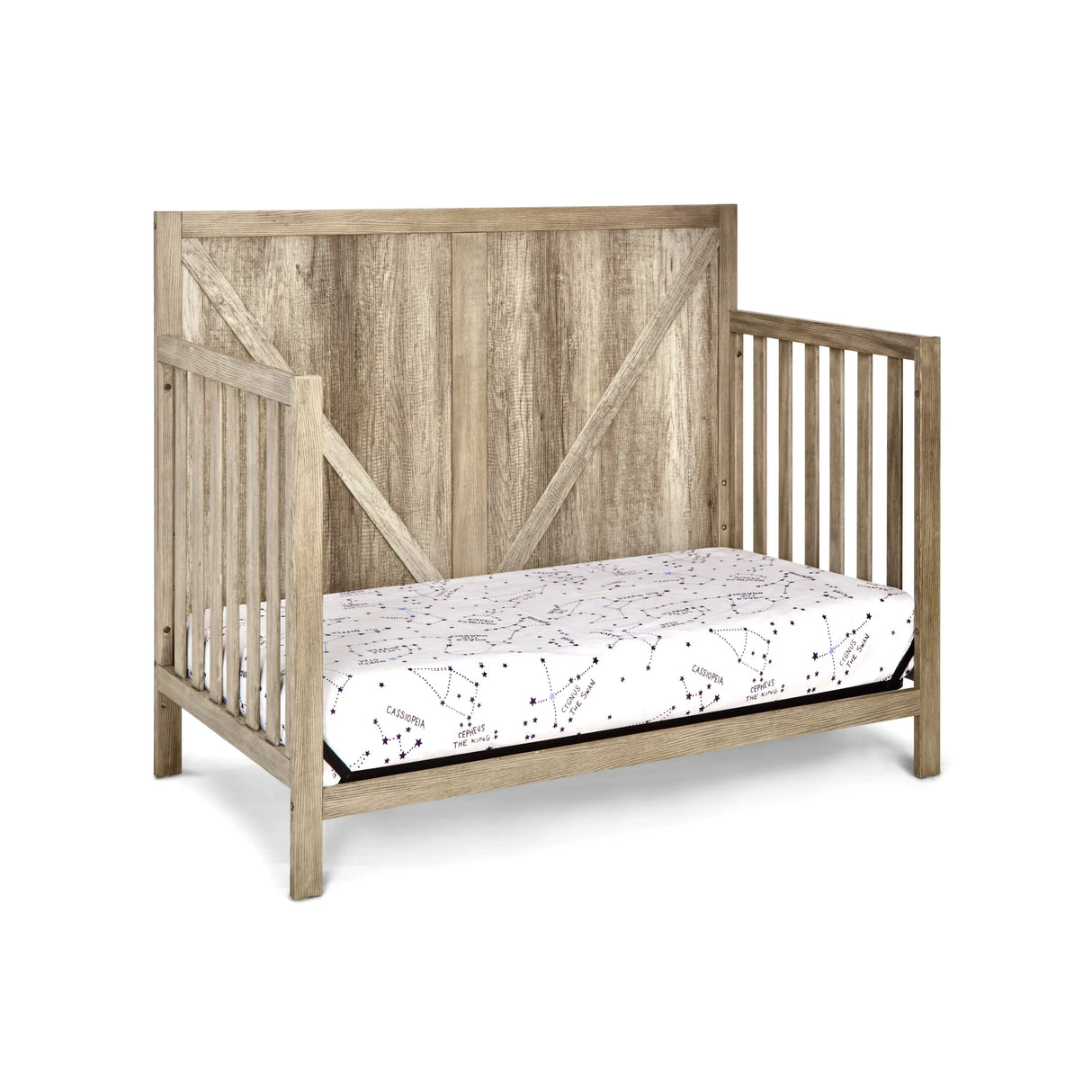 4-in-1 Convertible Solid Wood Barnside Crib Chestnut - Omega Lifestyles