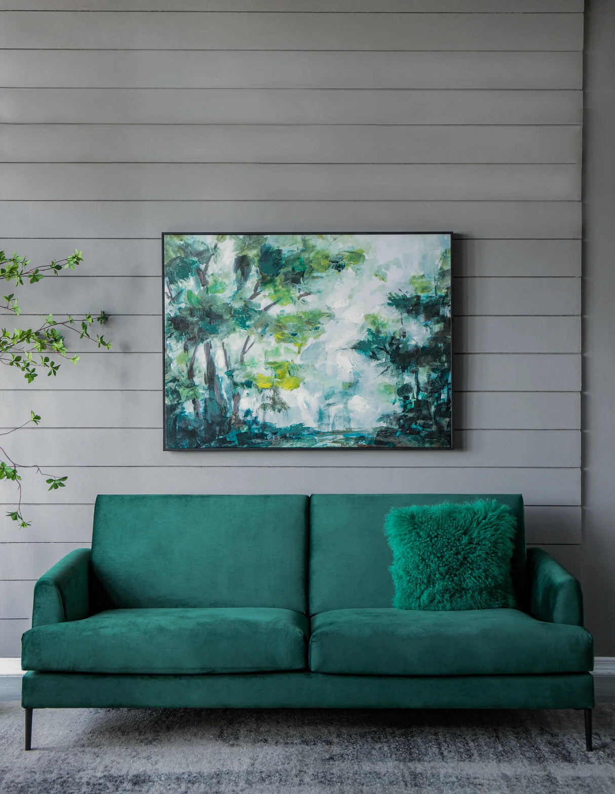 Edward Multicolor Forest Landscape Wood Wall Art 47x35 Inch - Omega Lifestyles