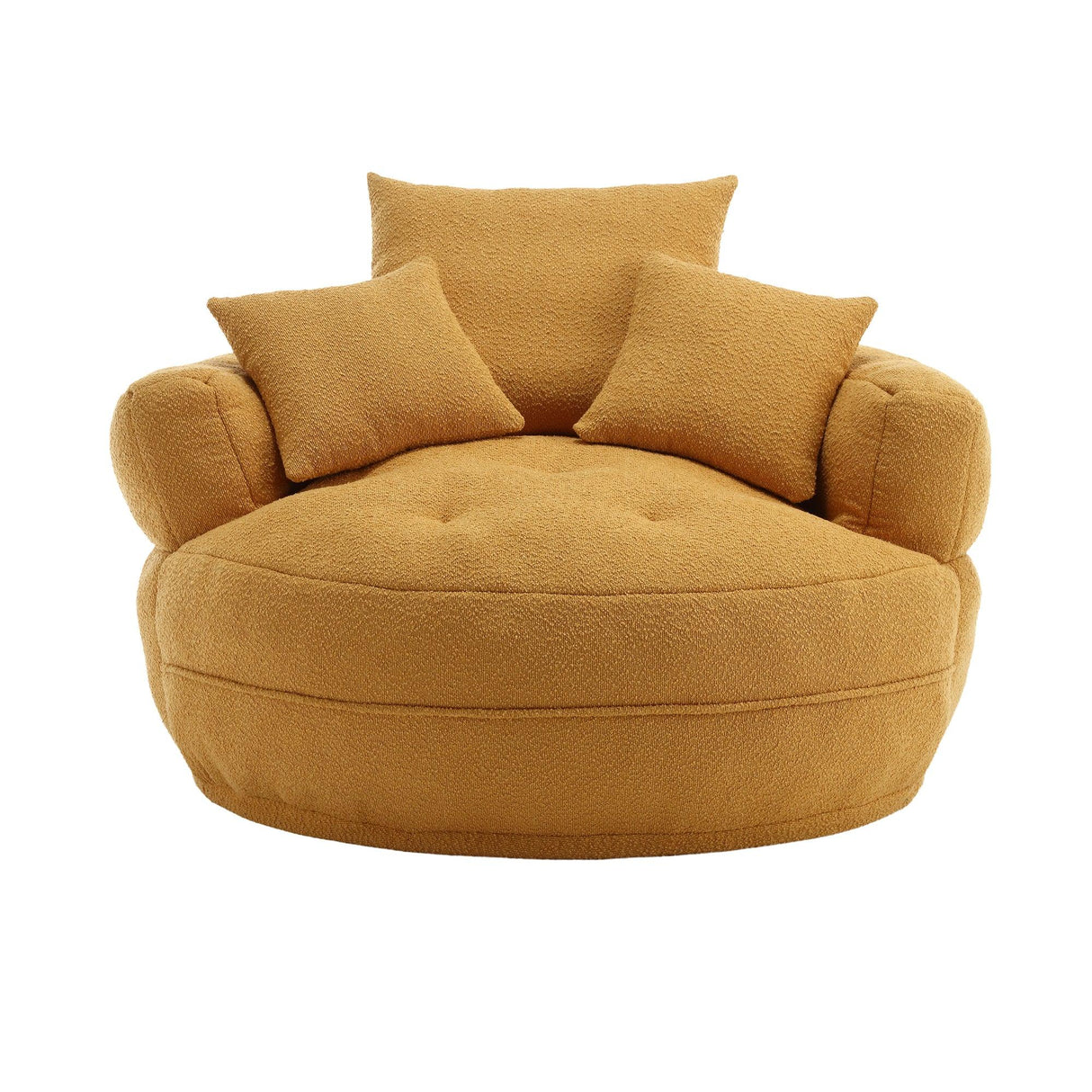 Modern Chenille Circular Sleeper Sofa With Throw Pillows - Omega Lifestyles