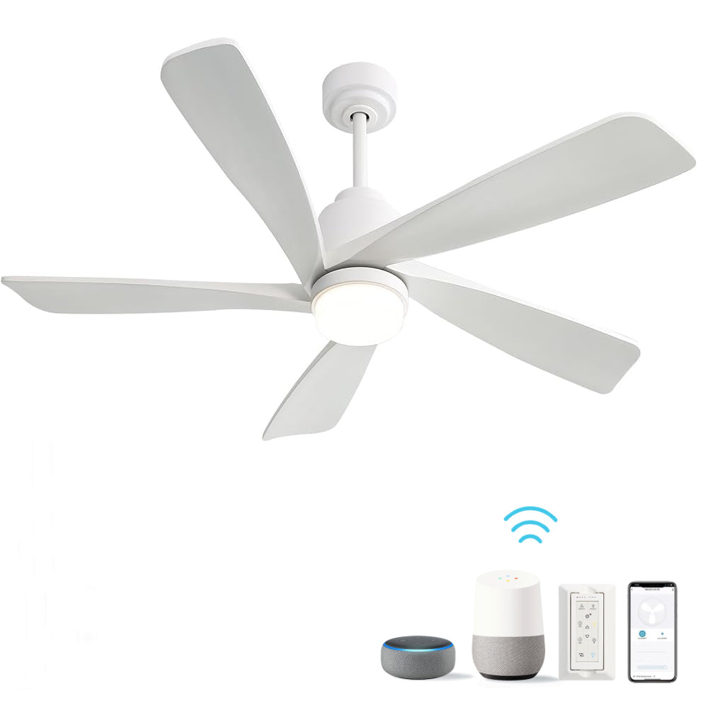 52-Inch Smart Remote Control Ceiling Fan With LED Light
