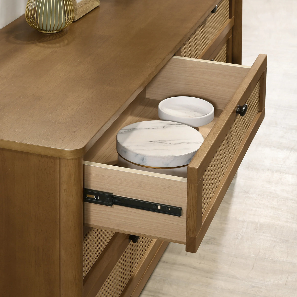 Vichy 5-Piece Queen Rubberwood Bedroom Set - Omega Lifestyles