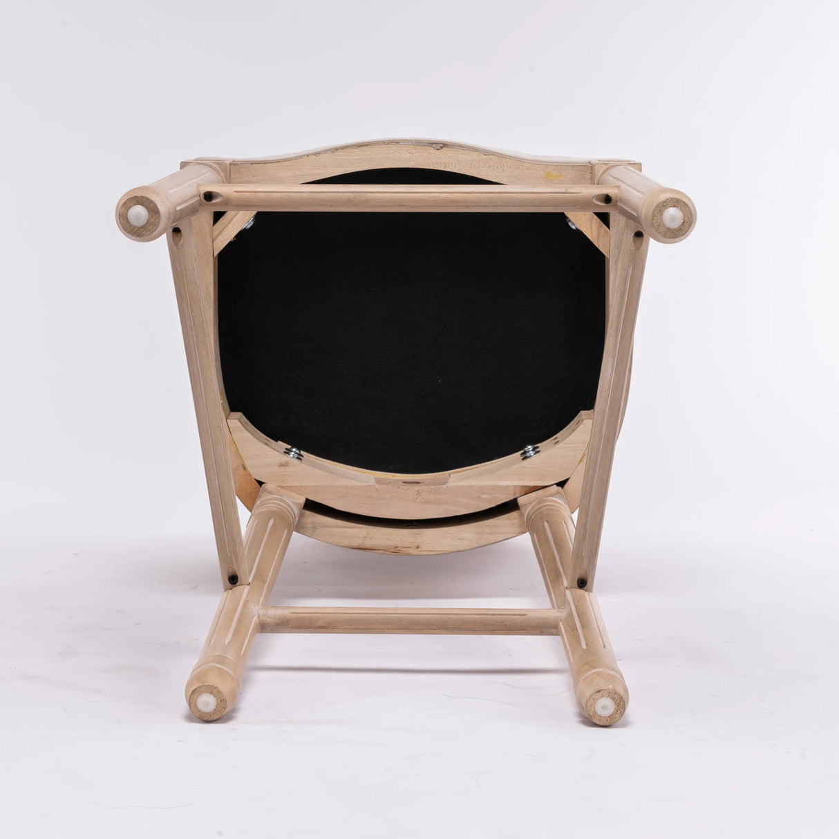 Set Of 2 French Country Solid Wood Upholstered Barstools - Omega Lifestyles