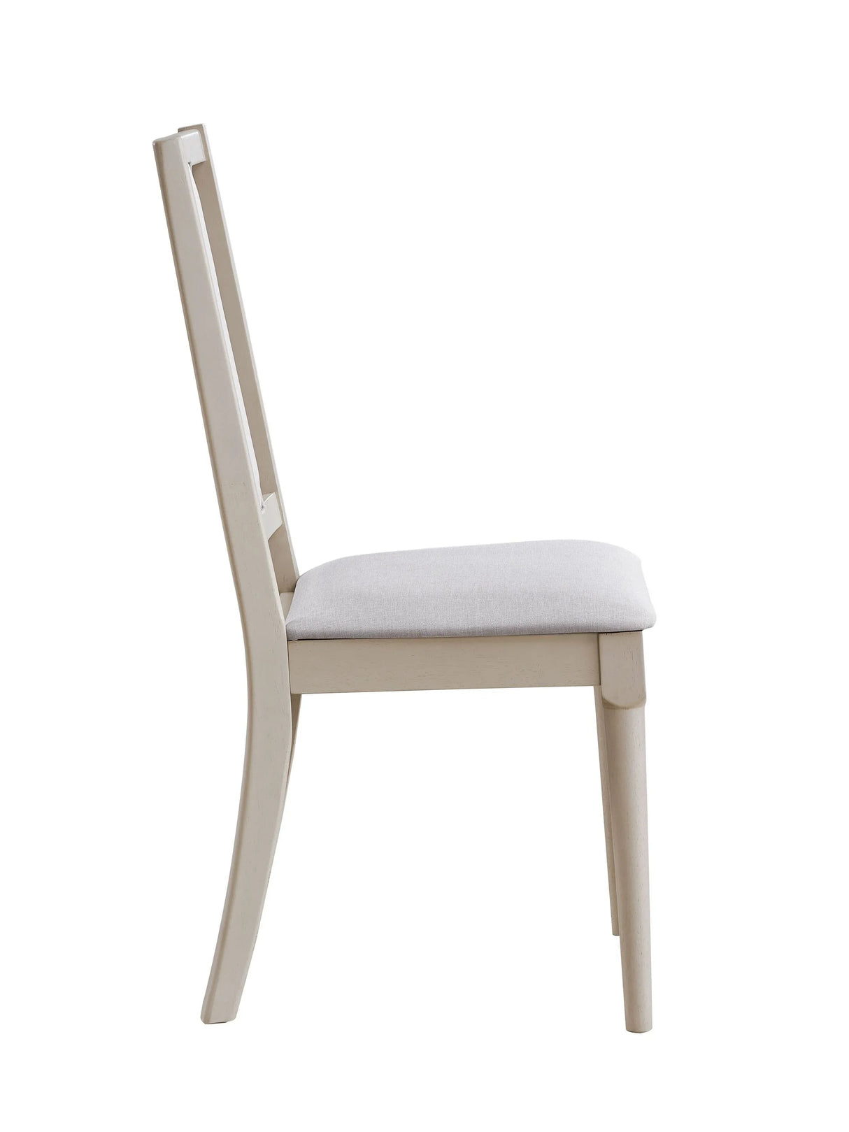 Set of 2 Beige Linen Padded Seat Side Chairs - Omega Lifestyles