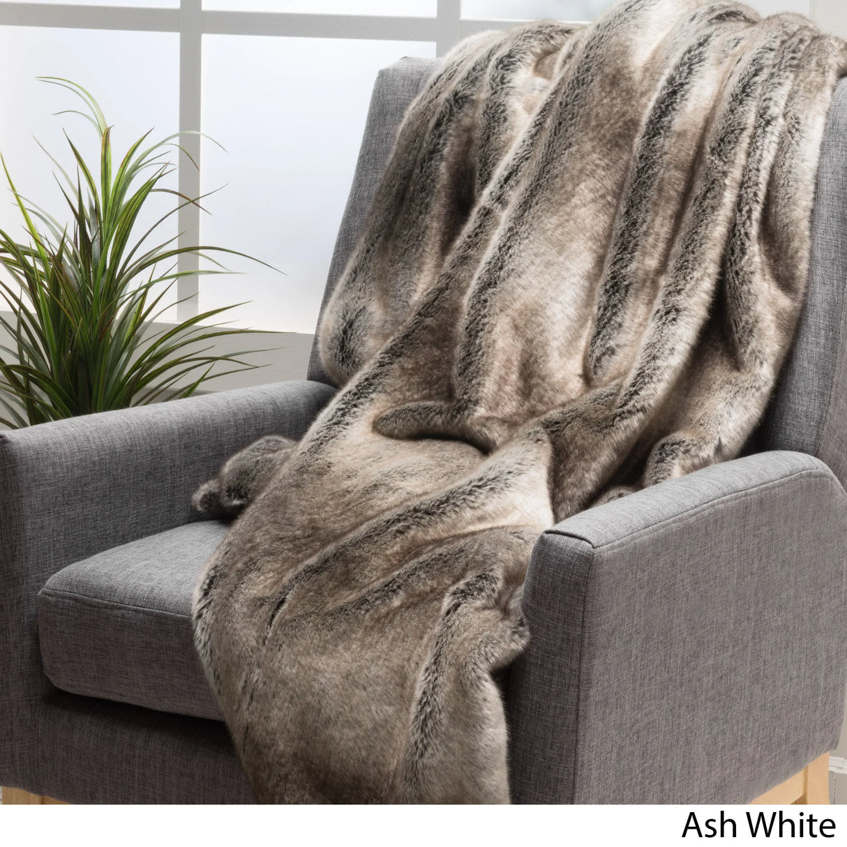 Brown Faux Fur Soft Cozy 50x60 Inch Throw Blanket - Omega Lifestyles