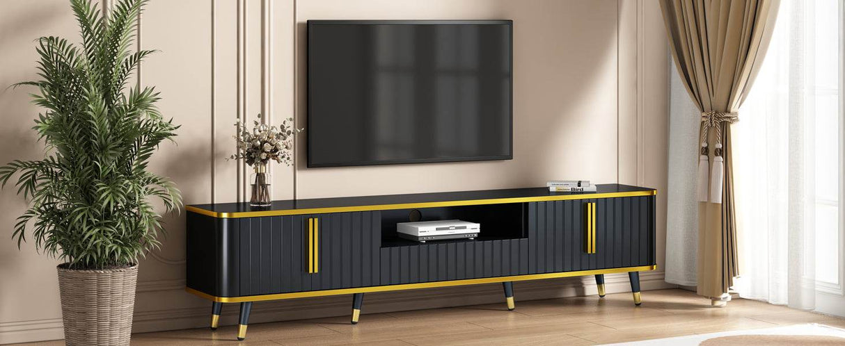 Modern Luxury Minimalism TV Stand With Storage Cabinets - Sleep Galleria
