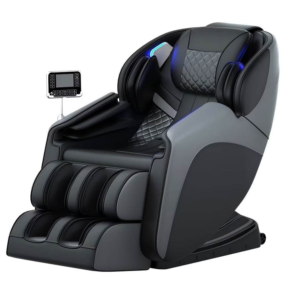 4D Massage Chair with 55" SL Track, 2 Zero Gravity Modes, Voice Control, Heating, Leather