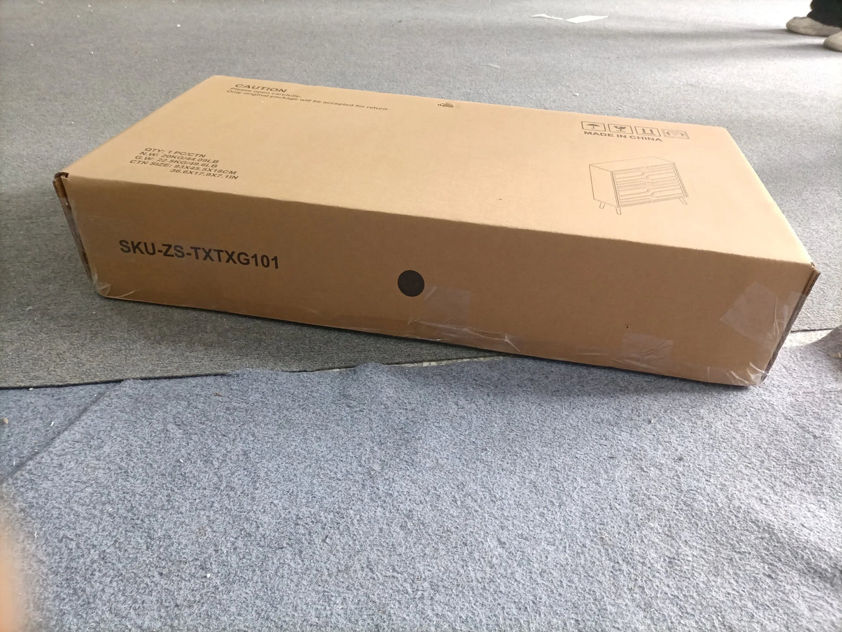 Farmhouse Walnut MDF Shoe Cabinet With Flip Drawers - Omega Lifestyles