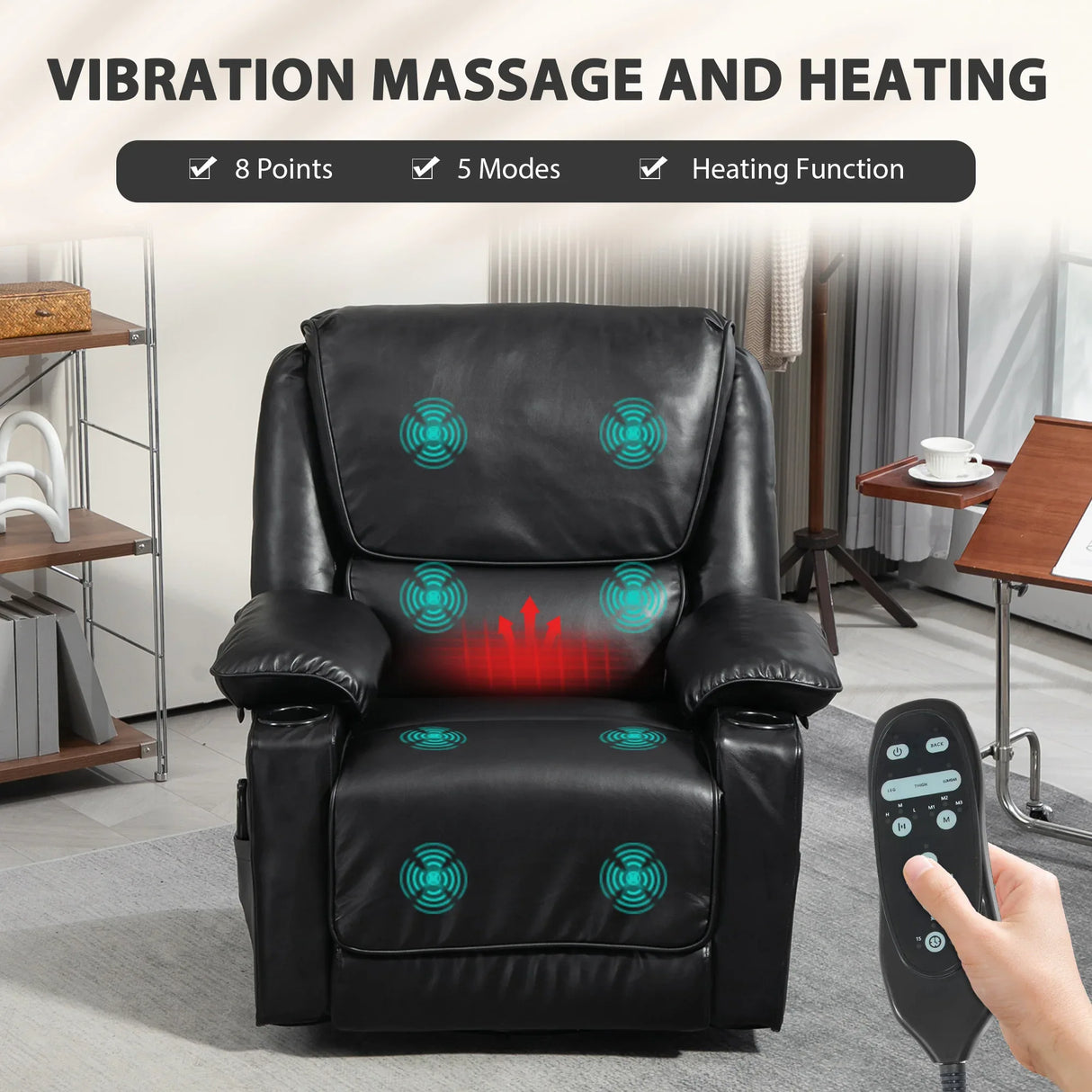 Oversized Swivel Recliner Massage Chair With Heat - Omega Lifestyles