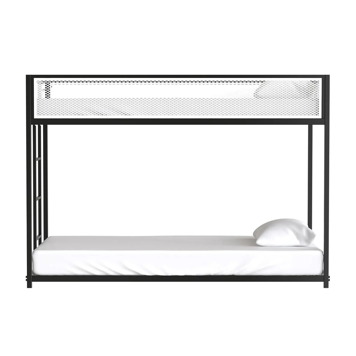 Contemporary Twin Over Twin Metal Bunk Bed Mattress Ready - Omega Lifestyles