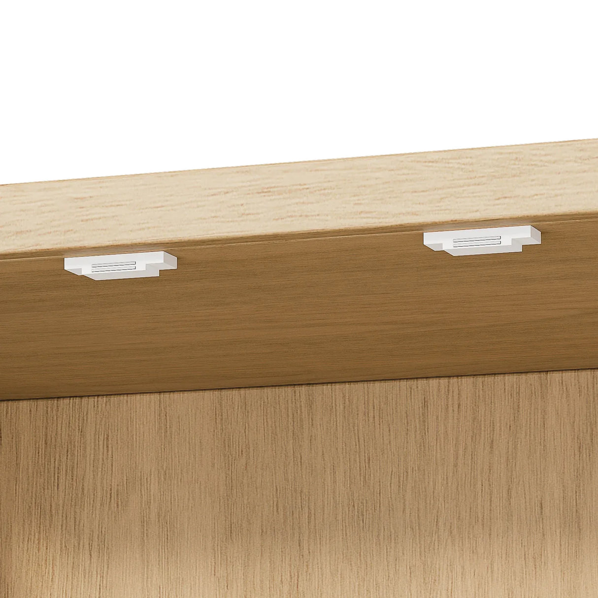 Modern Fluted Walnut Pantry Cabinet With Shelves - Omega Lifestyles