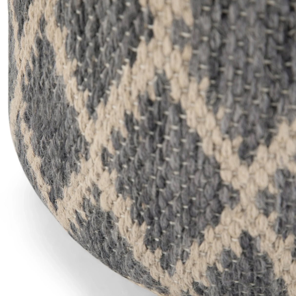 Round Handcrafted Cotton Jute Pouf Accent Seating - Omega Lifestyles
