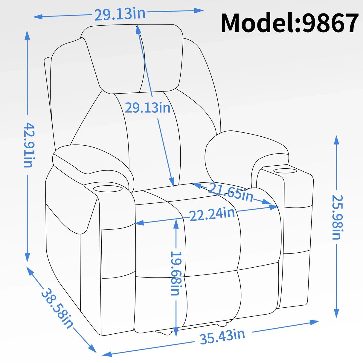 Chenille Power Lift Recliner Chair With Massage Lumbar Heat - Omega Lifestyles