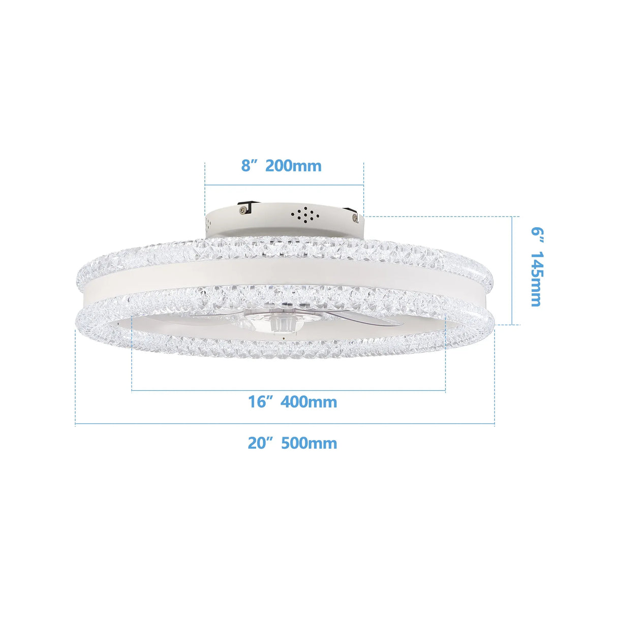 Luxury Double Ring LED Ceiling Fan with Hidden Blades - Omega Lifestyles