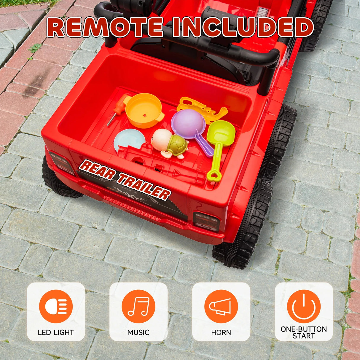 12V 4x4 Kids Electric Ride-On Truck With Remote Control - Omega Lifestyles