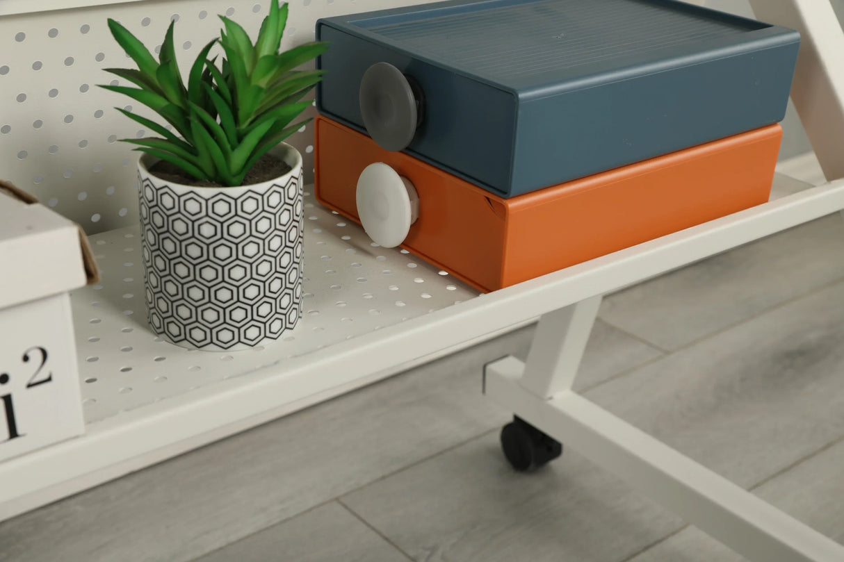 Adjustable Height Metal Puzzle Table With Storage Trays - Omega Lifestyles