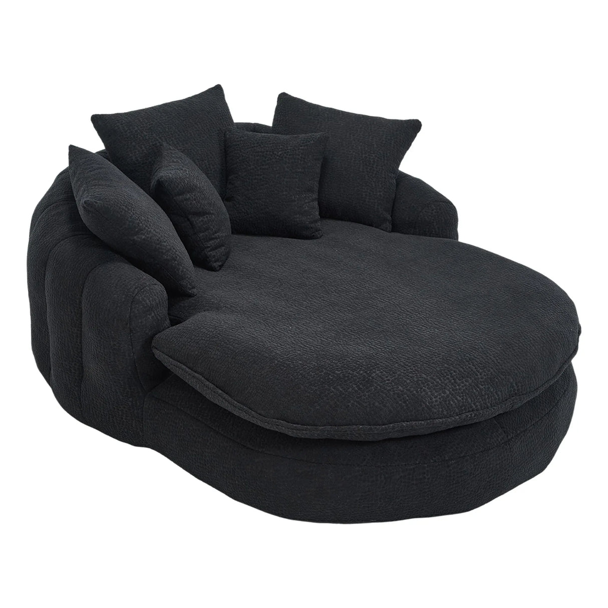 Oversized Chenille Memory Foam Bean Bag Sofa With Pillows - Omega Lifestyles