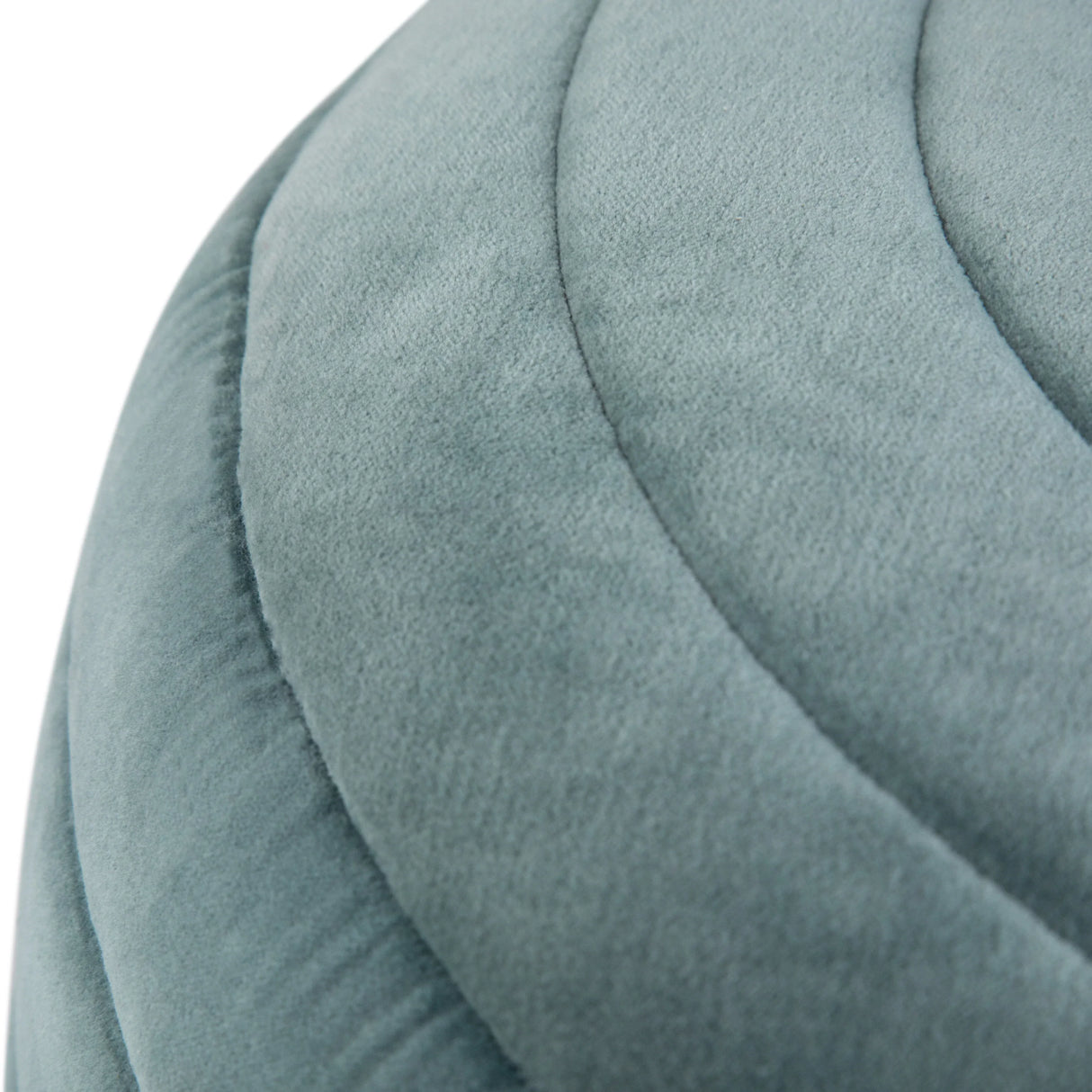 Turquoise Velvet Round Pouf Accent Seating Furniture - Omega Lifestyles