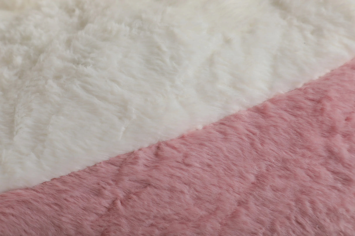 Multicolor Faux Fur Oversized Foam-Filled Bean Bag Chair - Omega Lifestyles