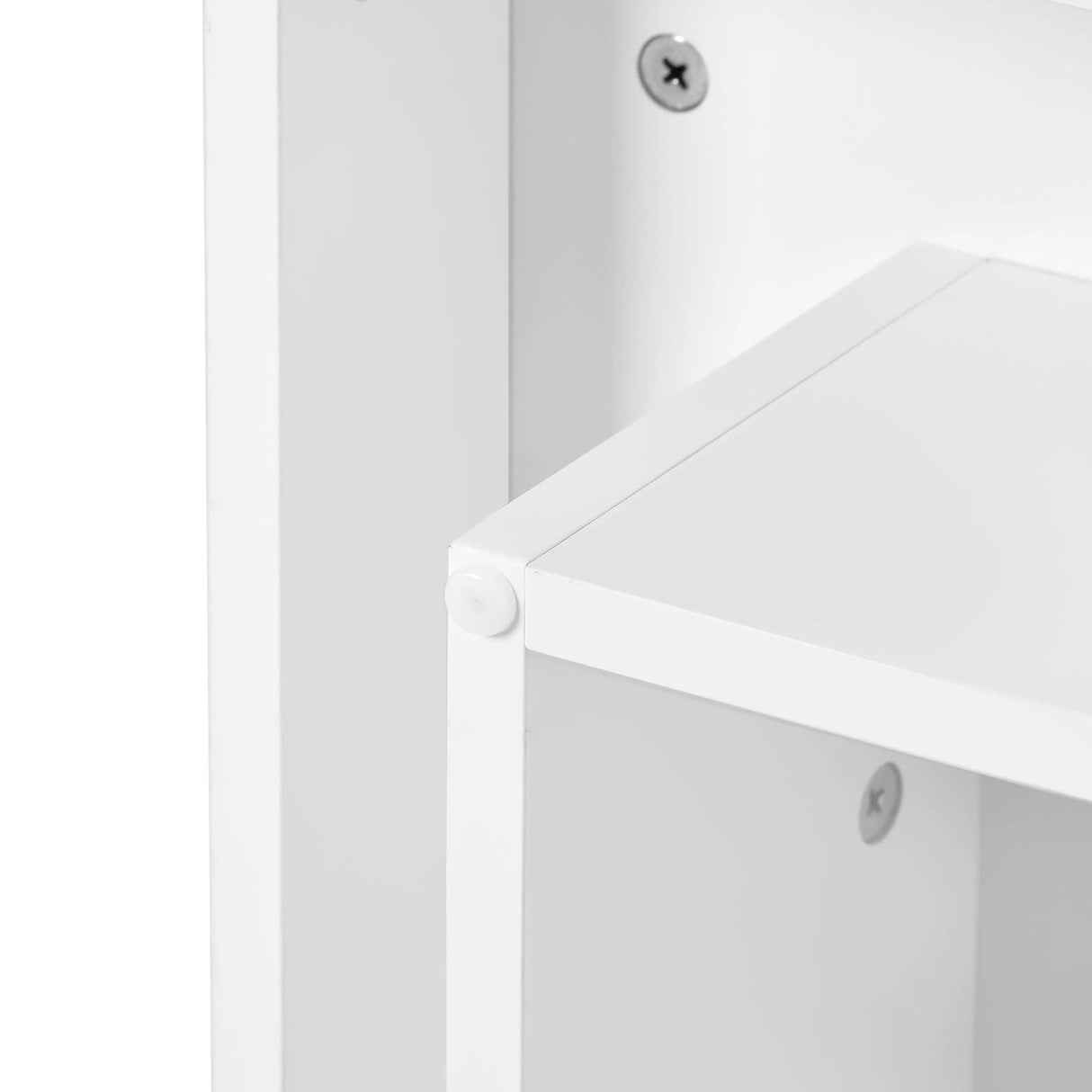 High Gloss White Particle Board Coffee Table With LED Lights - Sleep Galleria