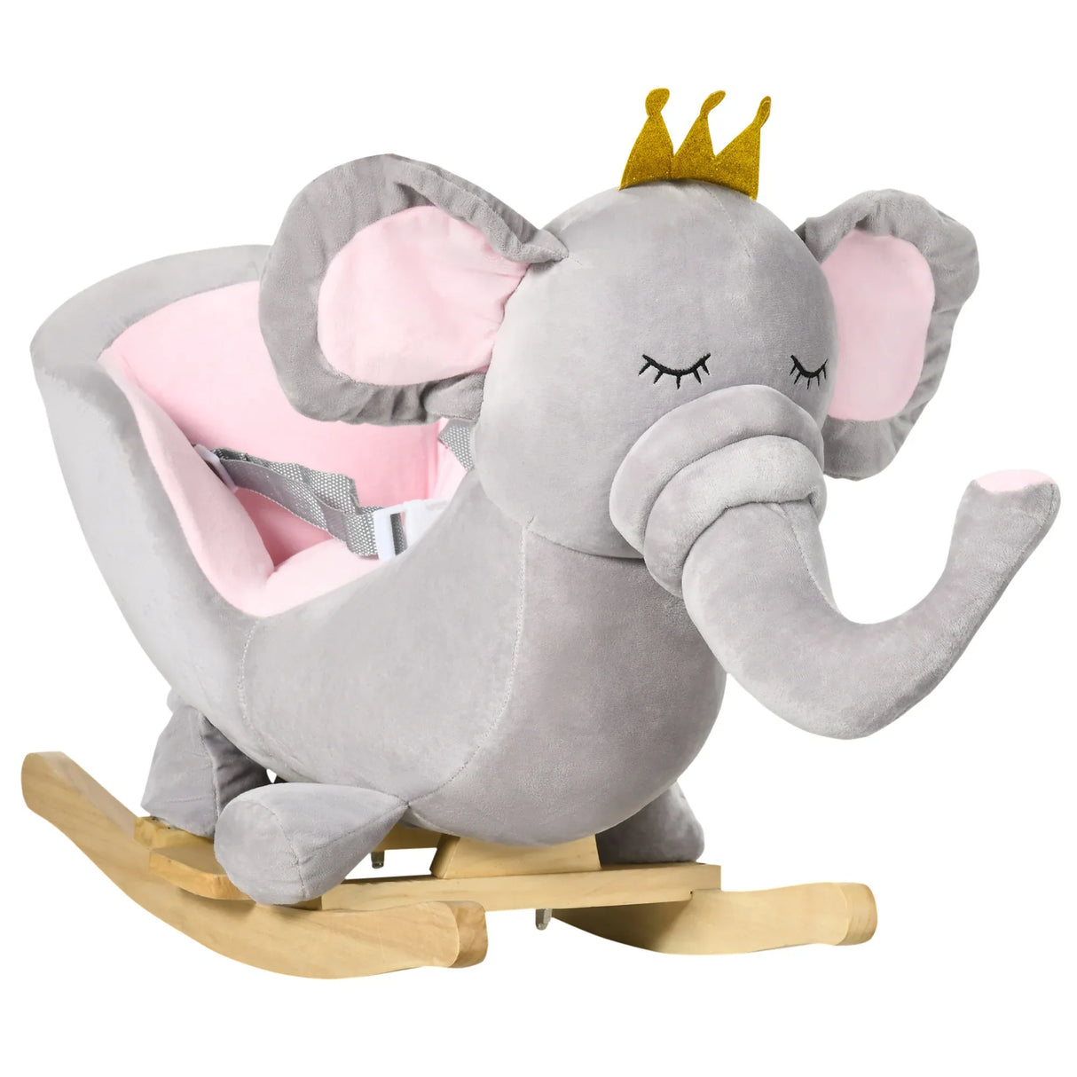 Toddler Plush Elephant Rocking Chair With Sound - Omega Lifestyles