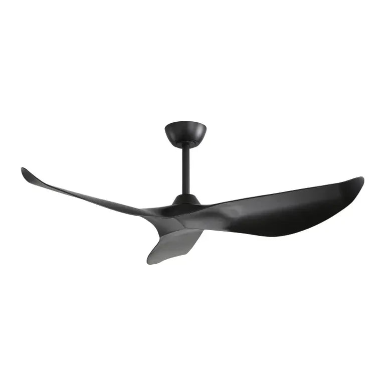 52-Inch Energy-Efficient Reversible Black ABS Ceiling Fan - Omega Lifestyles