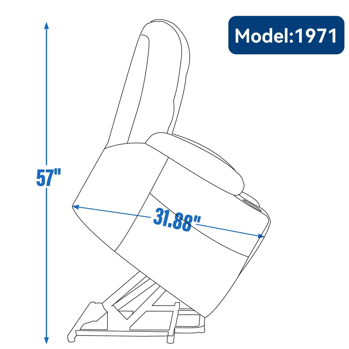 Power Lift Medium-Firm Chenille Upholstered Recliner Chair - Omega Lifestyles