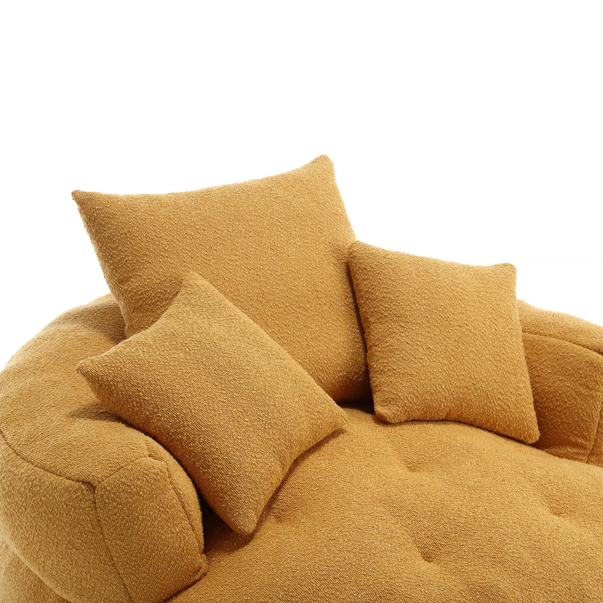 Modern Chenille Circular Sleeper Sofa With Throw Pillows - Omega Lifestyles
