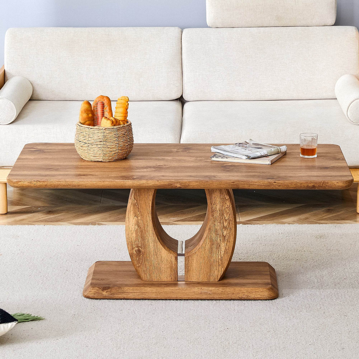 Modern Wood MDF Multipurpose Rectangular Coffee Table - Sleep Galleria