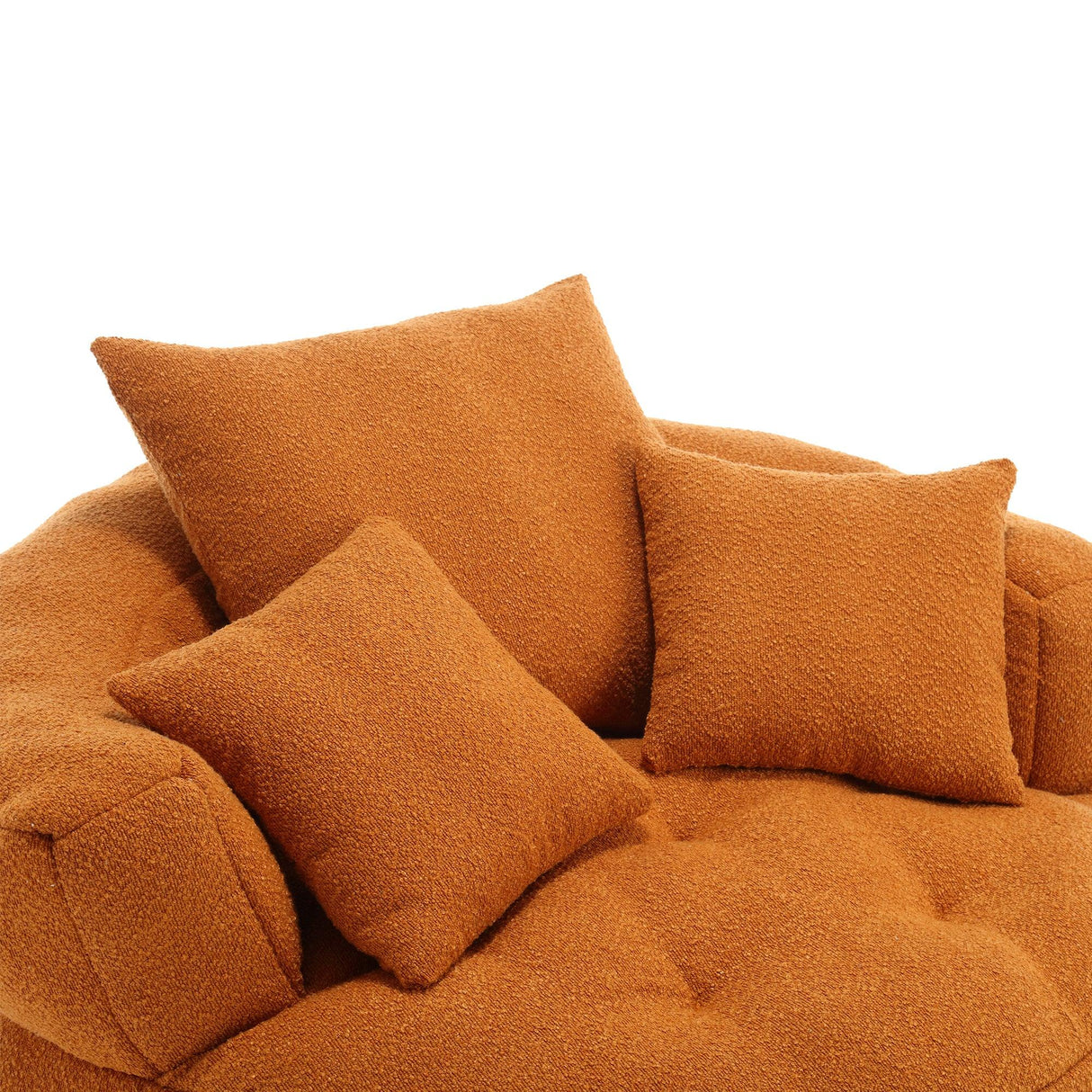 Modern Chenille Foam Circular Sleeper Chair With Pillows - Omega Lifestyles