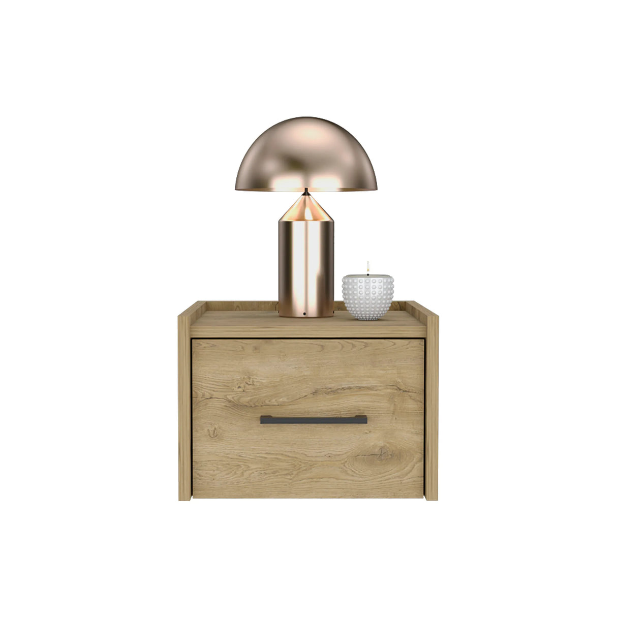 Floating Wall-Mounted Nightstand With Drawer Storage - Omega Lifestyles