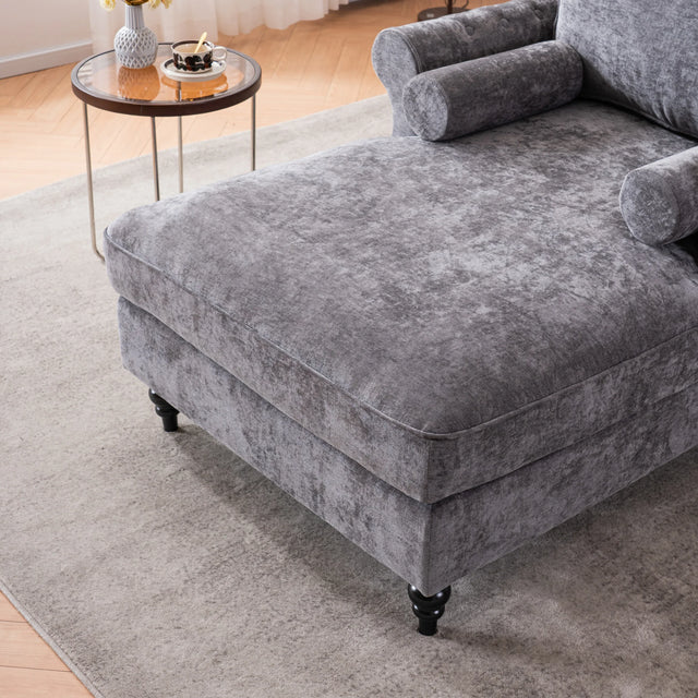 Chenille Oversized Foam Recliner Sofa With Removable Cushions - Omega Lifestyles