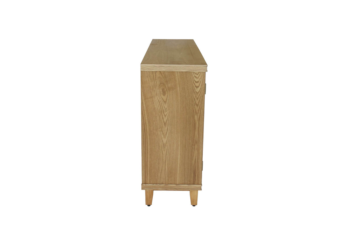 Brown Vintage Corner MDF Accent Storage Cabinet - Sleep Galleria