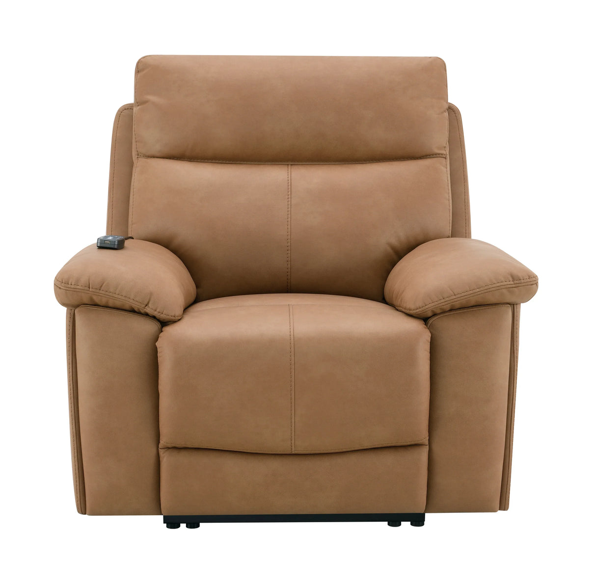 Brown Leather Aire Power Motion Recliner With USB And Power Headrest - Omega Lifestyles