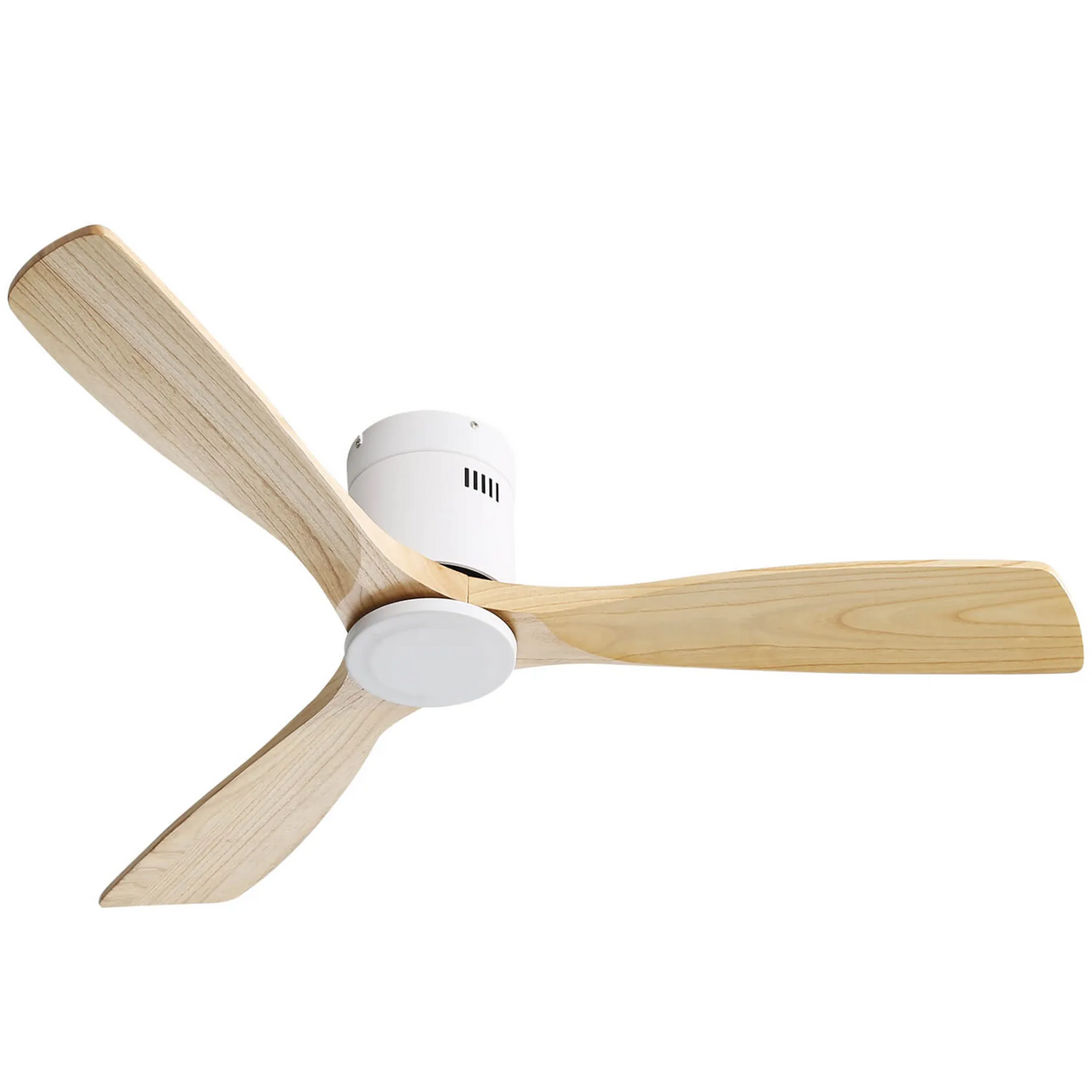 52-Inch Remote-Controlled Reversible DC Motor Wooden Ceiling Fan