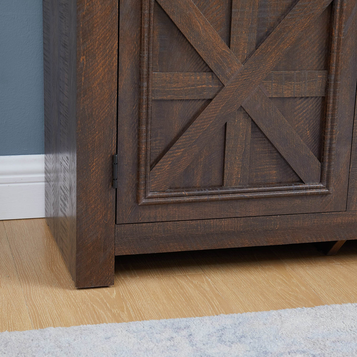 Farmhouse Style Espresso TV Stand Console Cabinet - Sleep Galleria