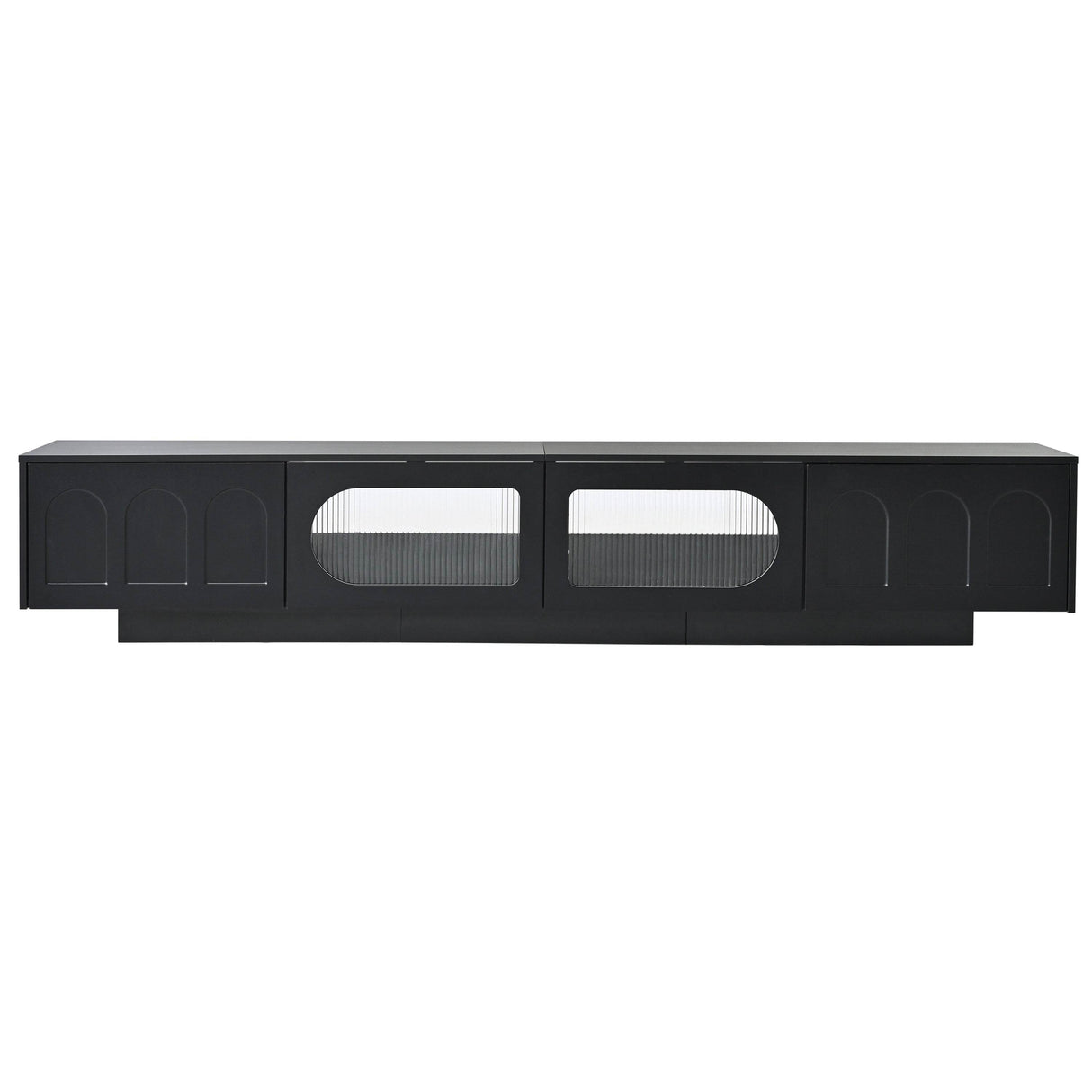 Smart LED Bluetooth Black Particle Board TV Stand - Sleep Galleria