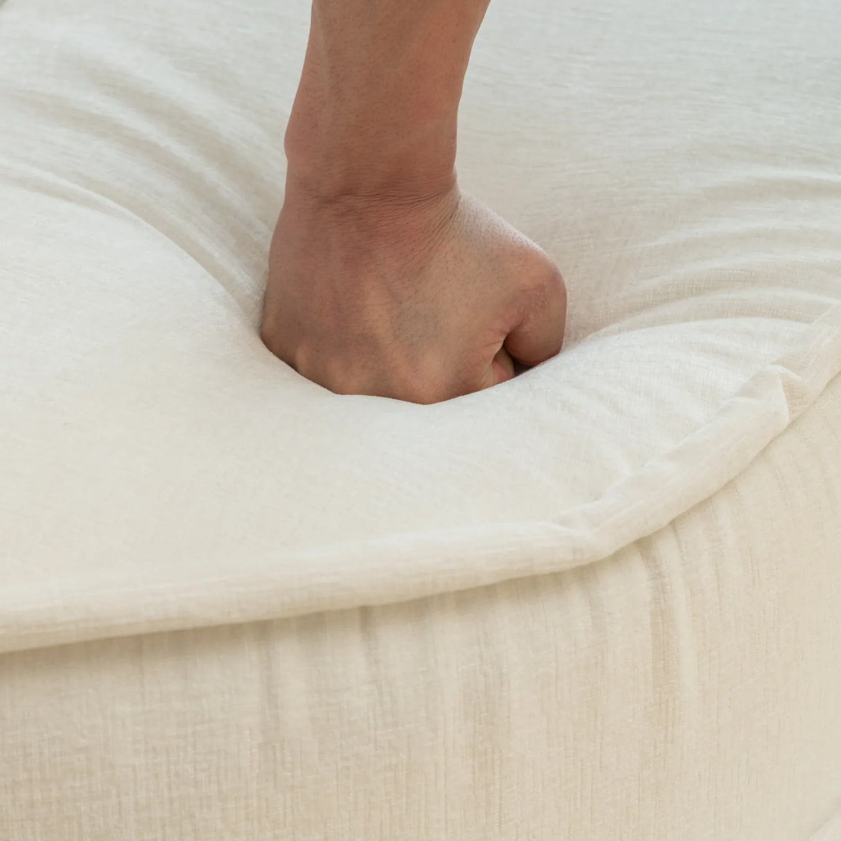 Modern Oversized Chenille Barrel Accent Chair With Ottoman - Omega Lifestyles