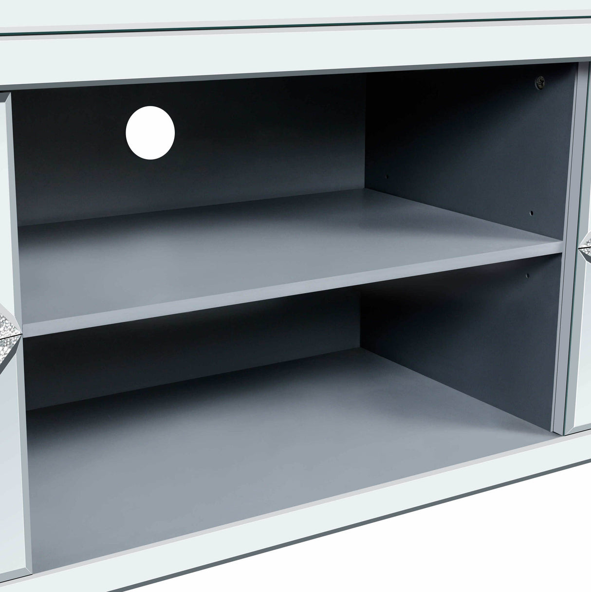 47-Inch Mirrored Antique Media Console With Storage - Sleep Galleria