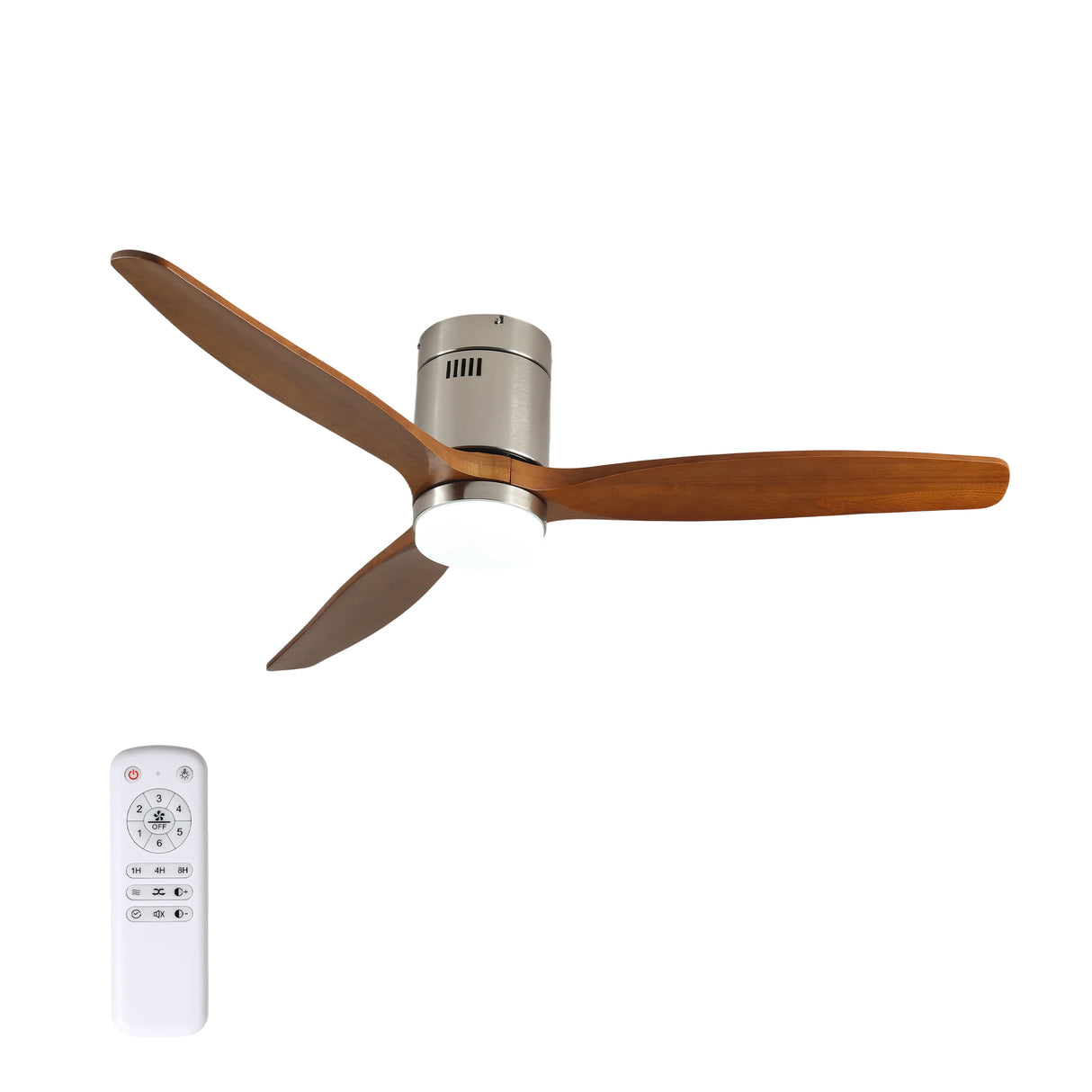 52-Inch Remote-Controlled LED Lighted Ceiling Fan